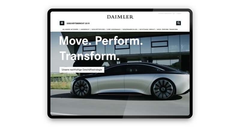 Referenz: Daimler und NetFed: ein eingespieltes Team in Sachen digitale Berichterstattung