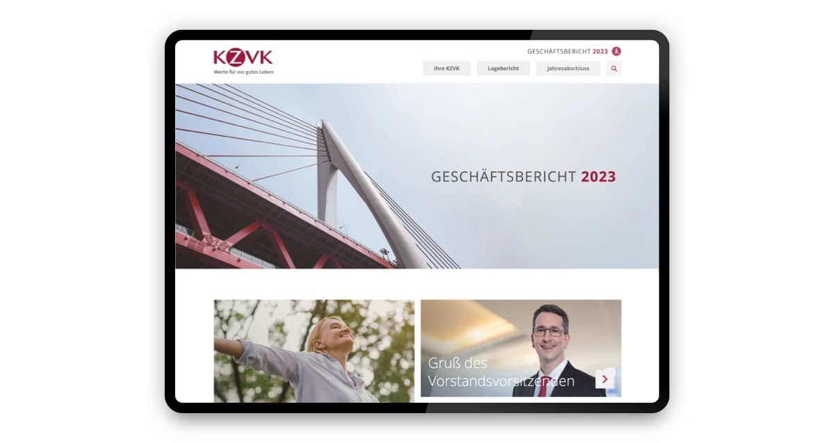 Veranstaltung: KZVK-Geschäftsbericht: Erfolgreiches Crosspublishing für konsistentes Reporting in allen Formaten