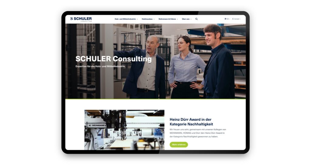 Referenz: Erfolgreicher Relaunch: SCHULER Consulting im neuen Look